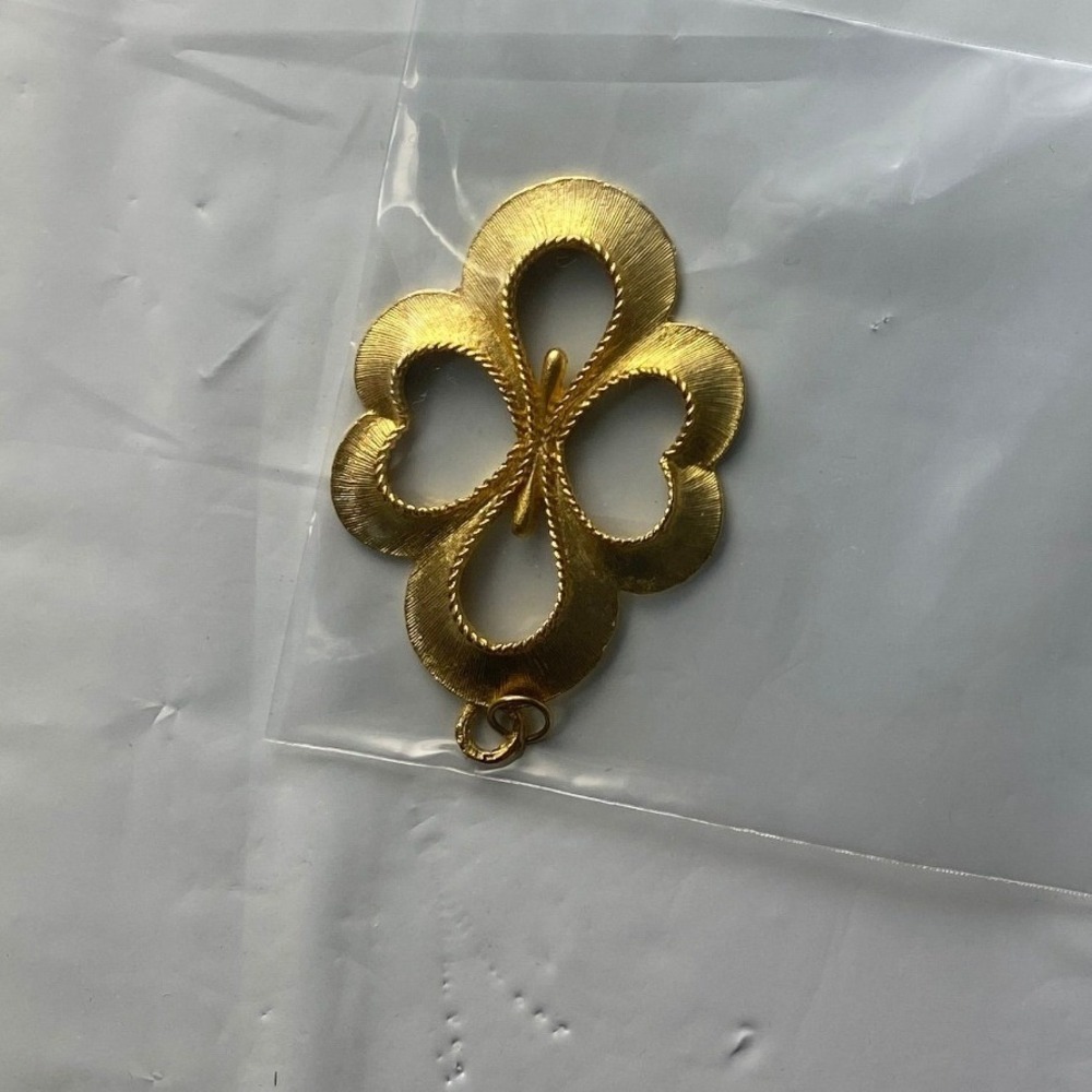 Gold Tone‎ Clover Charm Pendant Necklace Jewelry Accessory Women
